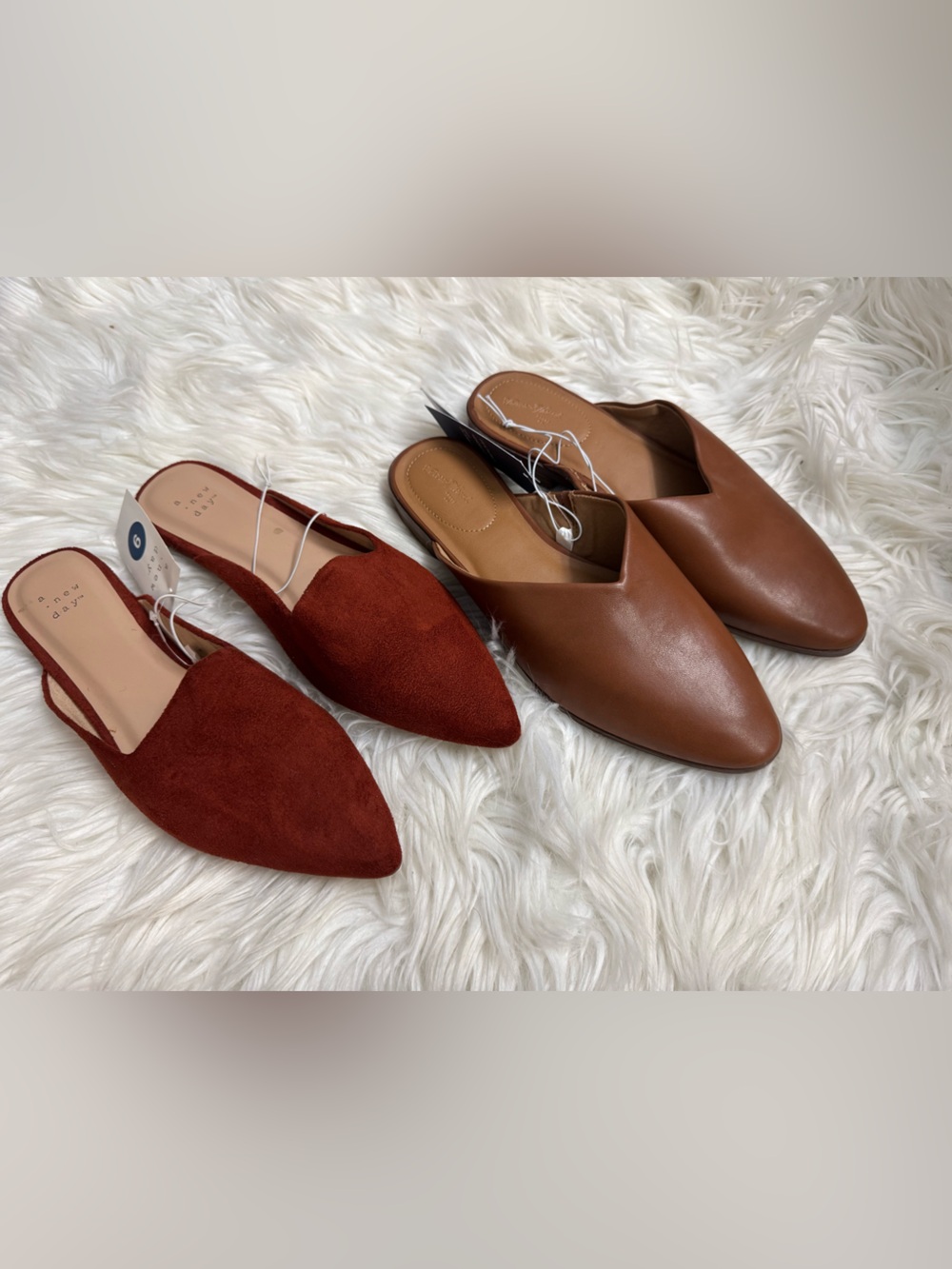 2 pairs of Pointed Toe Mules NWT